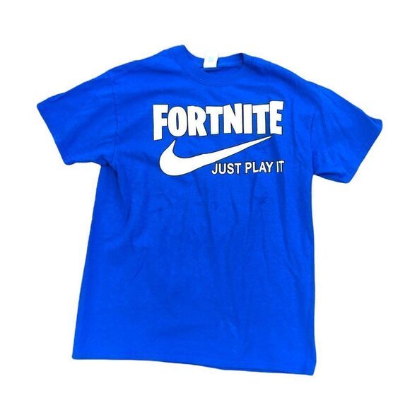 FORTNITE Graphic T Shirt Medium Blue - Picture 1 of 5